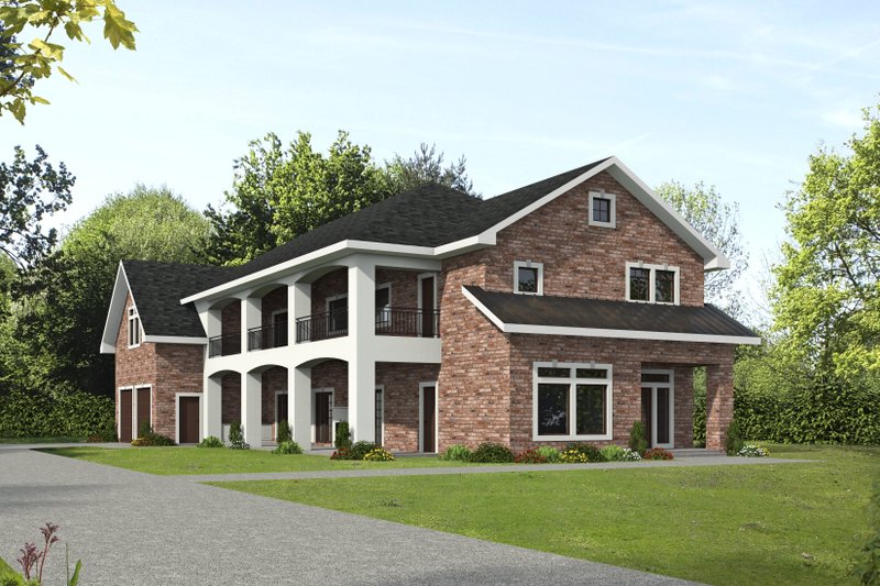 Dream House Plan - Colonial Exterior - Front Elevation Plan #117-921