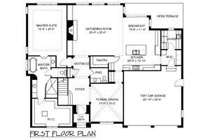 Floor Plan - Main Floor for European House Plan #413-892 - 4 bed, 4.5 bath