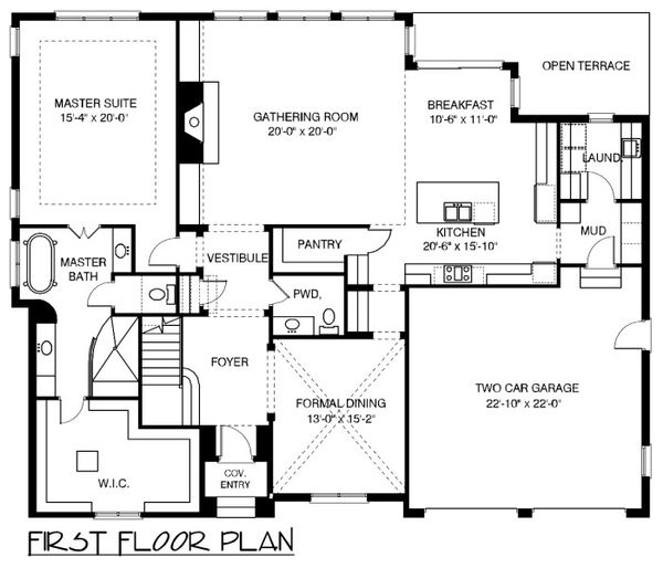 Dream House Plan - European Floor Plan - Main Floor Plan #413-892