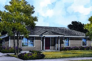 Ranch Exterior - Front Elevation Plan #417-109