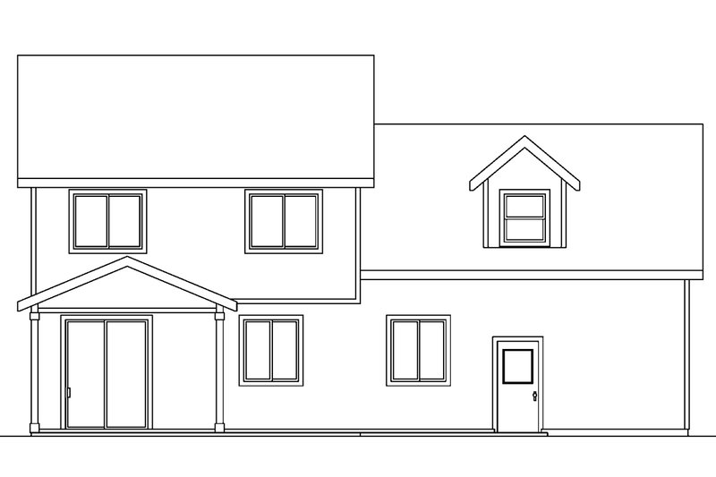 Home Plan - Exterior - Rear Elevation for Craftsman House Plan #124-566 - 3 bed, 2.5 bath