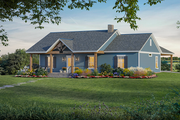 Country Style House Plan - 3 Beds 2 Baths 1430 Sq/Ft Plan #21-466 