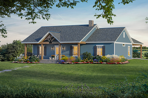 Country Exterior - Front Elevation Plan #21-466