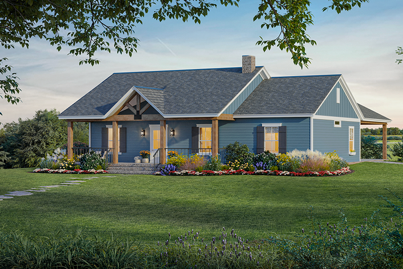 Home Plan - Country Exterior - Front Elevation Plan #21-466