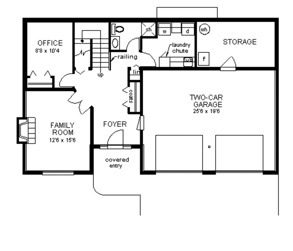 House Blueprint - European Floor Plan - Lower Floor Plan #18-118