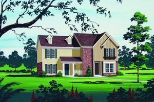 Traditional Exterior - Front Elevation Plan #45-297