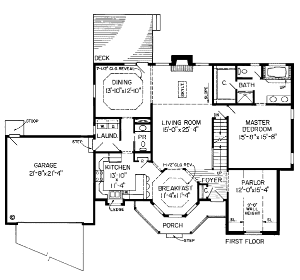 Traditional Floor Plan - Main Floor Plan #312-122