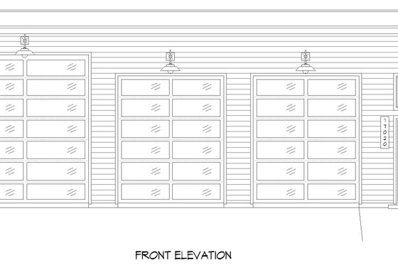 Exterior - Front Elevation 3 for Contemporary House Plan #932-653, 0 bath