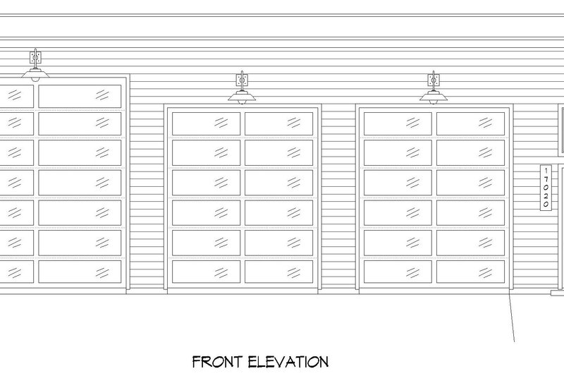 House Plan Design - Exterior - Front Elevation 3 for Contemporary House Plan #932-653, 0 bath