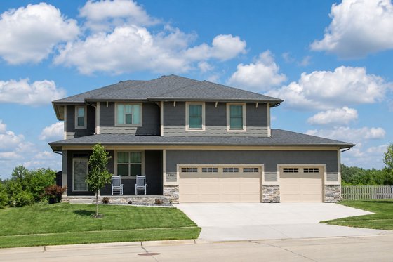 Exterior - Front Elevation 3 for Craftsman House Plan #20-2453 - 4 bed, 2.5 bath