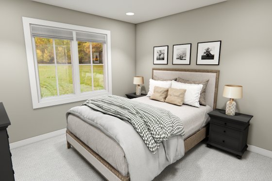 Interior - Bedroom 2 for Bungalow House Plan #51-1413 - 4 bed, 3.5 bath