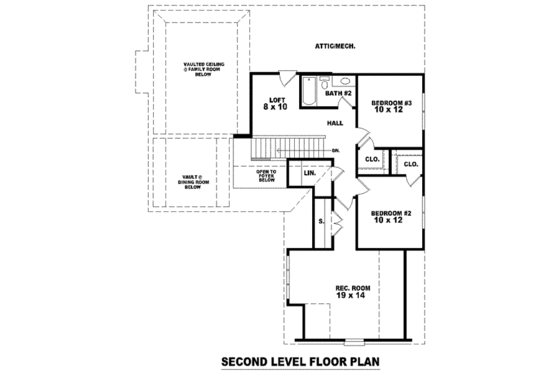 Floor Plan - Upper Floor for Country House Plan #81-1420 - 3 bed, 2.5 bath