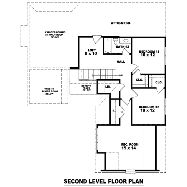 Country Floor Plan - Upper Floor Plan #81-1420