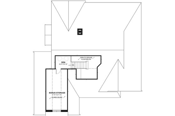 Floor Plan - Upper Floor for Traditional House Plan #23-2534 - 4 bed, 3.5 bath