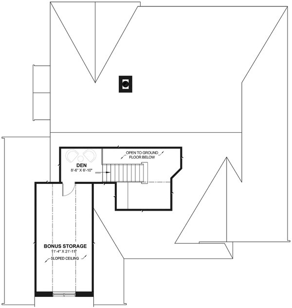 Architectural House Design - Traditional Floor Plan - Upper Floor Plan #23-2534
