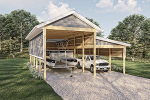 Exterior - Front Elevation 3 for Traditional House Plan #455-600, 0 bath