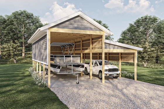 Exterior - Front Elevation 3 for Traditional House Plan #455-600, 0 bath