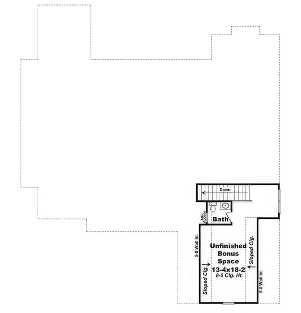 House Blueprint - European Floor Plan - Upper Floor Plan #21-598