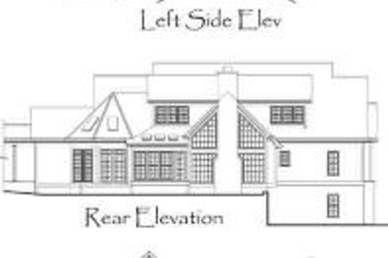 Exterior - Rear Elevation for Country House Plan #71-123 - 3 bed, 3.5 bath