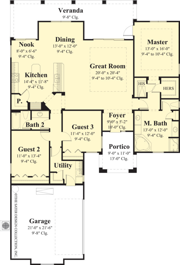 Ranch Floor Plan - Main Floor Plan #930-482