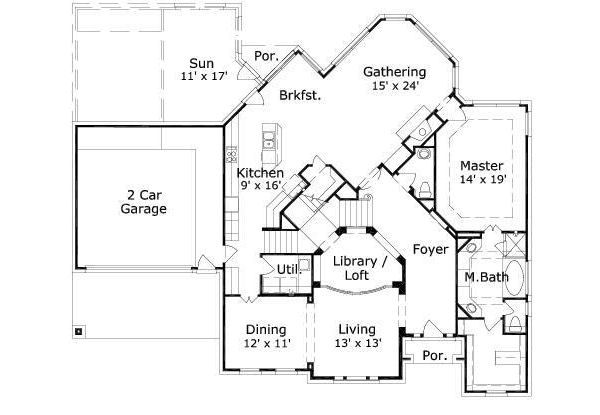 European Floor Plan - Main Floor Plan #411-761
