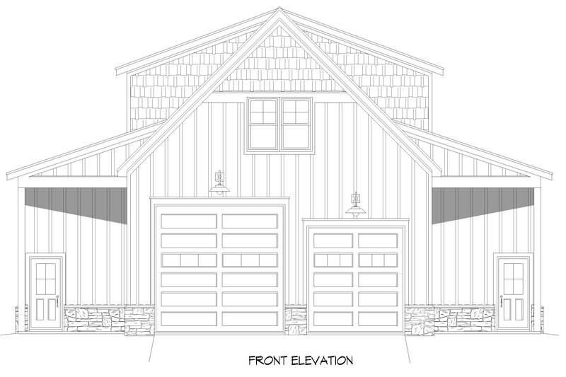 Architectural House Design - Exterior - Front Elevation 4 for Country House Plan #932-1417 - 2 bed, 2 bath