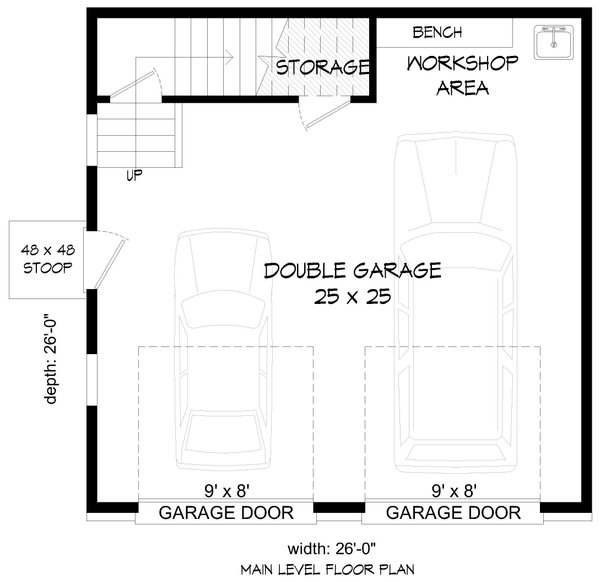 Contemporary Floor Plan - Main Floor Plan #932-1252