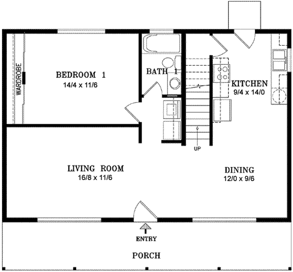 Architectural House Design - Country Floor Plan - Main Floor Plan #1-947