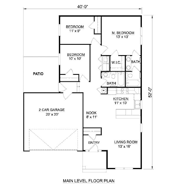 Craftsman Floor Plan - Main Floor Plan #116-268