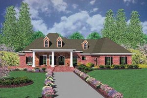Southern Exterior - Front Elevation Plan #36-243