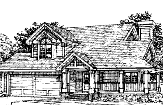 Exterior - Other Elevation for Country House Plan #320-348 - 2 bed, 2.5 bath