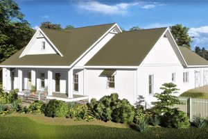 Exterior - Front Elevation 6 for Farmhouse House Plan #44-242 - 4 bed, 2.5 bath