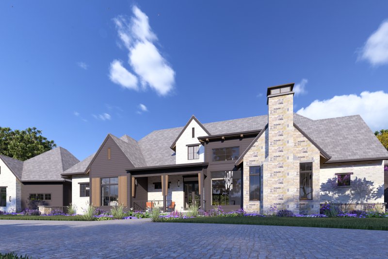 Home Plan - Exterior - Front Elevation 3 for Tudor House Plan #1069-37 - 2 bed, 2.5 bath