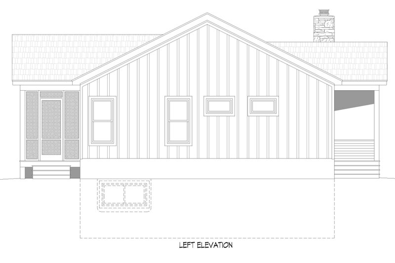 House Blueprint - Exterior - Other Elevation for Country House Plan #932-1440 - 3 bed, 2.5 bath