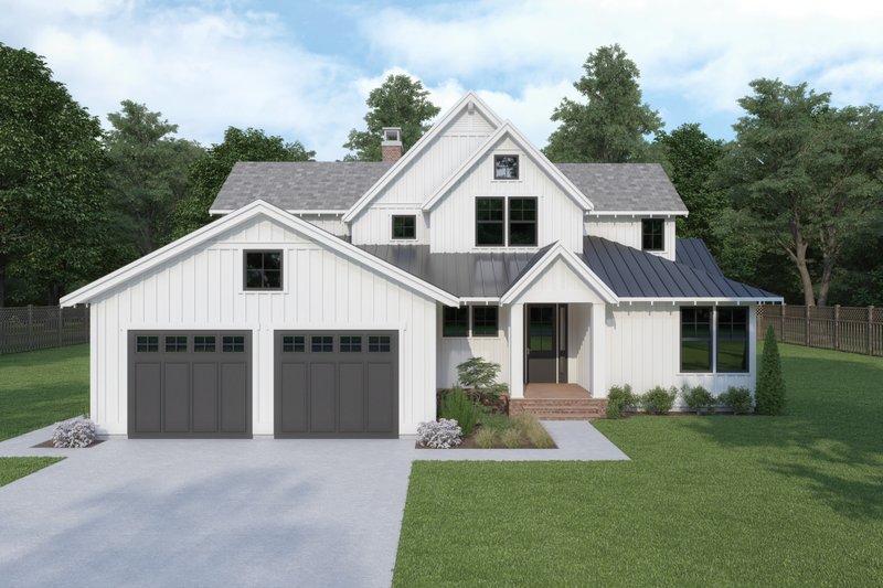 Dream House Plan - Farmhouse Exterior - Front Elevation Plan #1070-3
