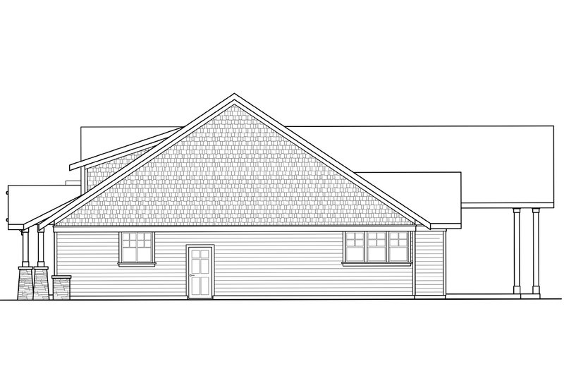 Home Plan - Exterior - Other Elevation 1 for Craftsman House Plan #124-1024 - 3 bed, 2.5 bath