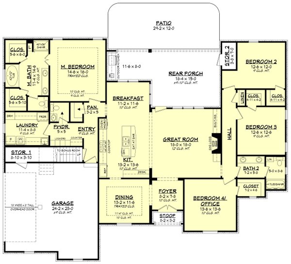 European Floor Plan - Main Floor Plan #430-103