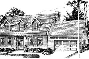 Colonial Exterior - Front Elevation Plan #47-155