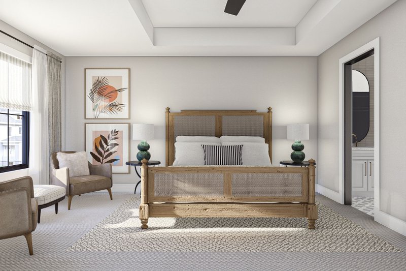 House Blueprint - Interior - Master Bedroom 1 for Modern House Plan #455-654 - 3 bed, 2.5 bath