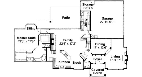 Modern Floor Plan - Main Floor Plan #124-325