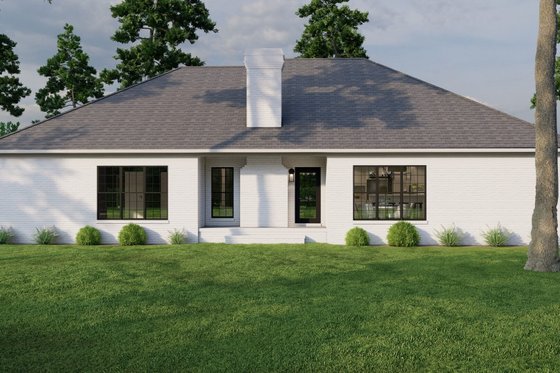 Exterior - Rear Elevation 2 for Traditional House Plan #17-1040 - 4 bed, 3 bath