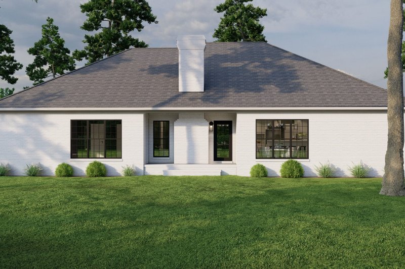 House Blueprint - Exterior - Rear Elevation 2 for Traditional House Plan #17-1040 - 4 bed, 3 bath