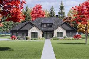 Country Exterior - Front Elevation Plan #1096-81