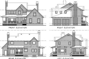 Exterior - Rear Elevation for Traditional House Plan #47-386 - 3 bed, 2.5 bath
