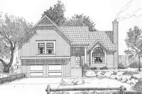 Exterior - Front Elevation for Traditional House Plan #6-176 - 3 bed, 2 bath