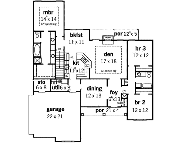 European Floor Plan - Main Floor Plan #16-280