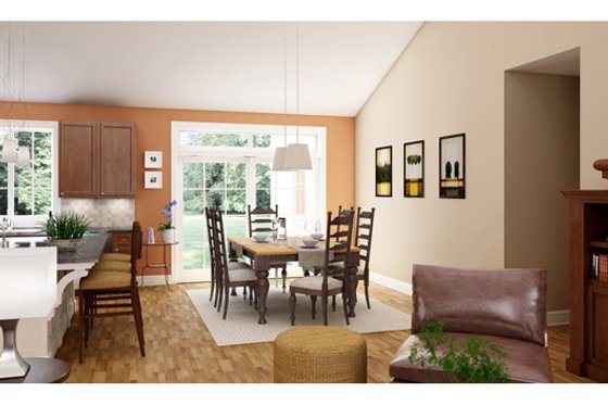Interior - Dining Room for Ranch House Plan #427-6 - 3 bed, 2 bath