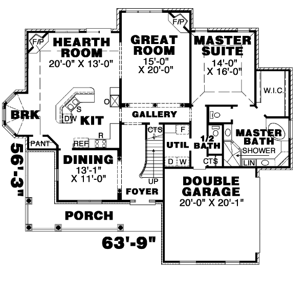 House Design - Country Floor Plan - Main Floor Plan #34-118