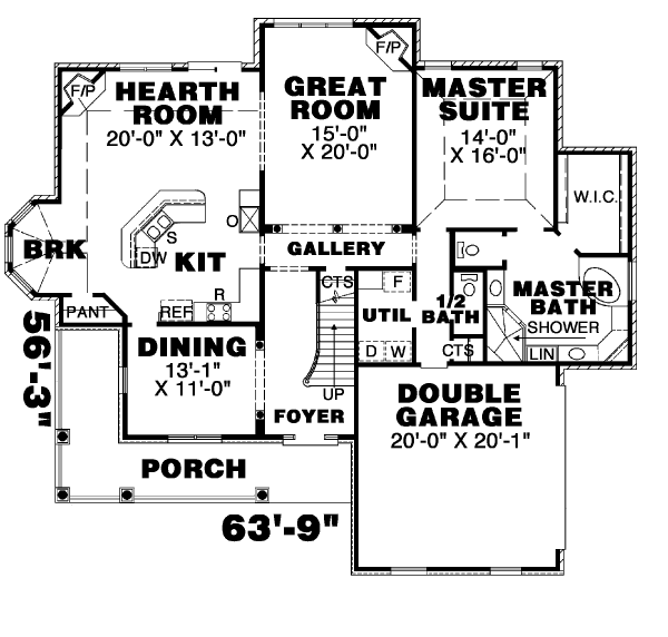Dream House Plan - Country Floor Plan - Main Floor Plan #34-118