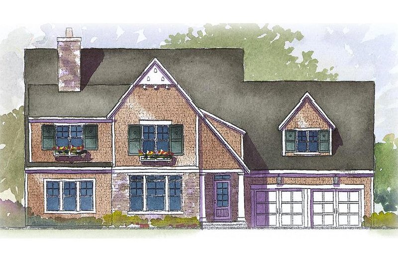 Traditional Style House Plan - 3 Beds 2.5 Baths 3159 Sq/Ft Plan #901-18 Exterior